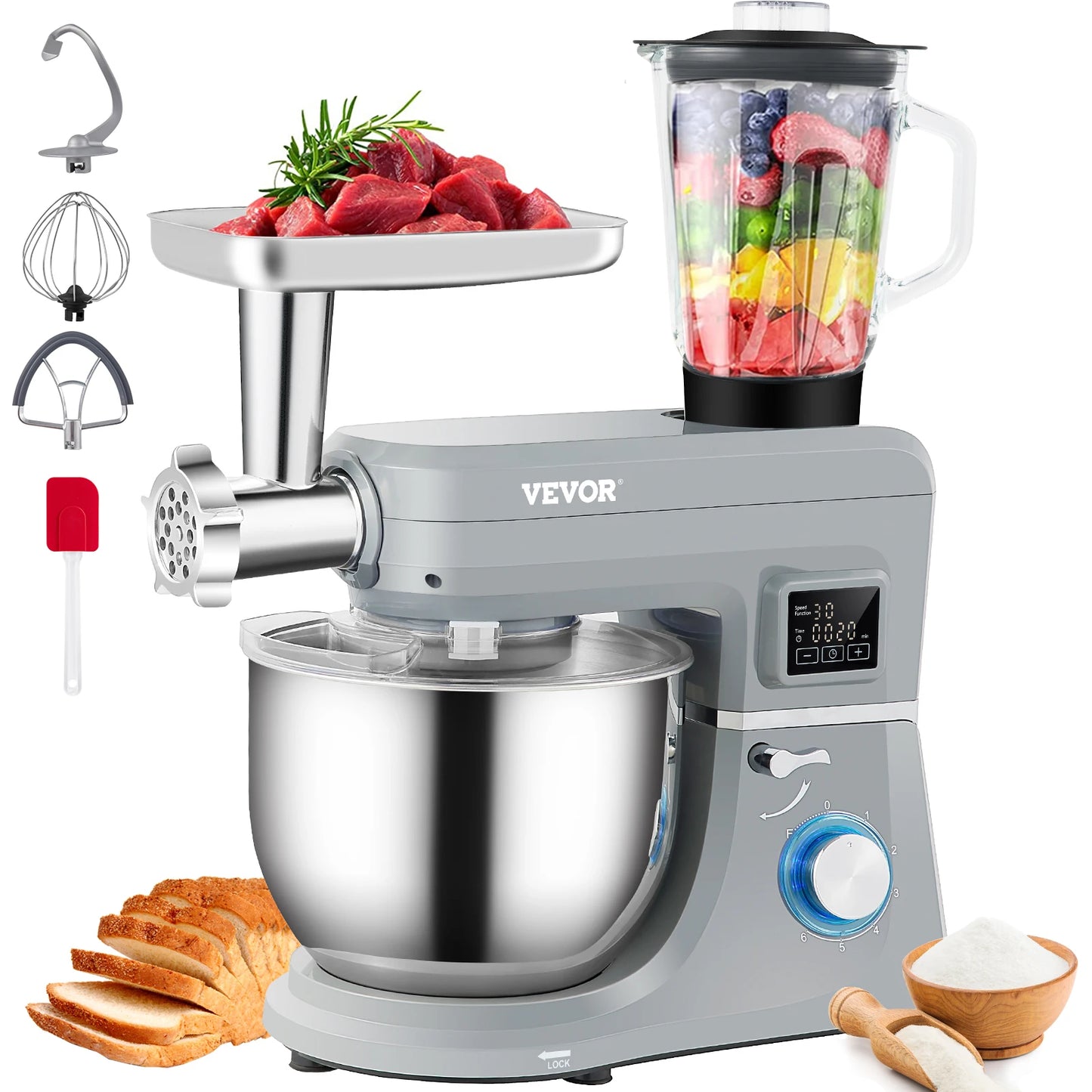 VEVOR 5 in 1 Stand Mixer Multifunctional Electric Mixer