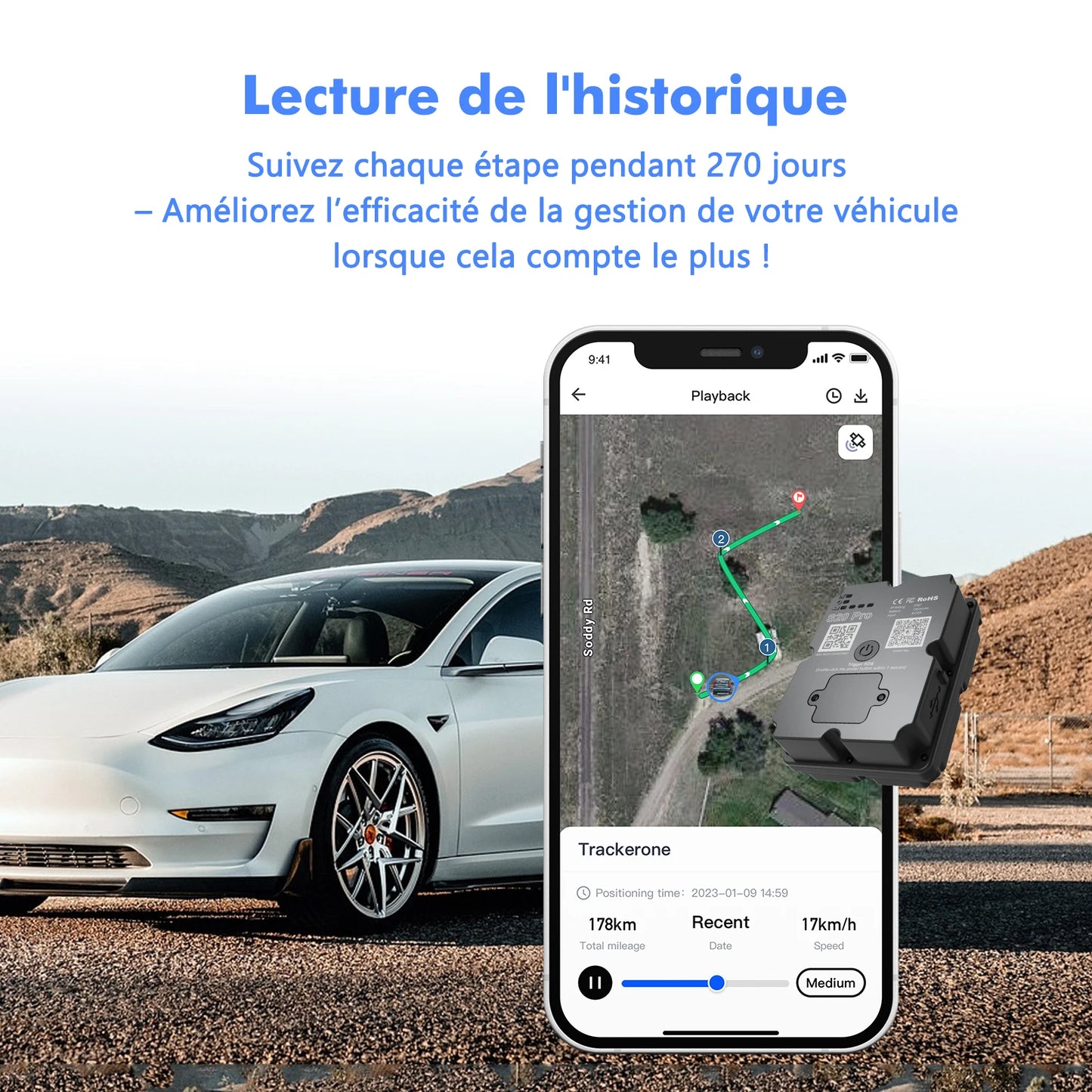 Wanwaytech GPS Tracker 7500mAh Battery 4G RealTime Tracking