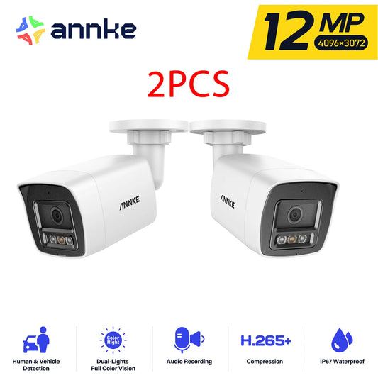ANNKE 12MP PoE IP Camera With Built In Mic And Dual Light