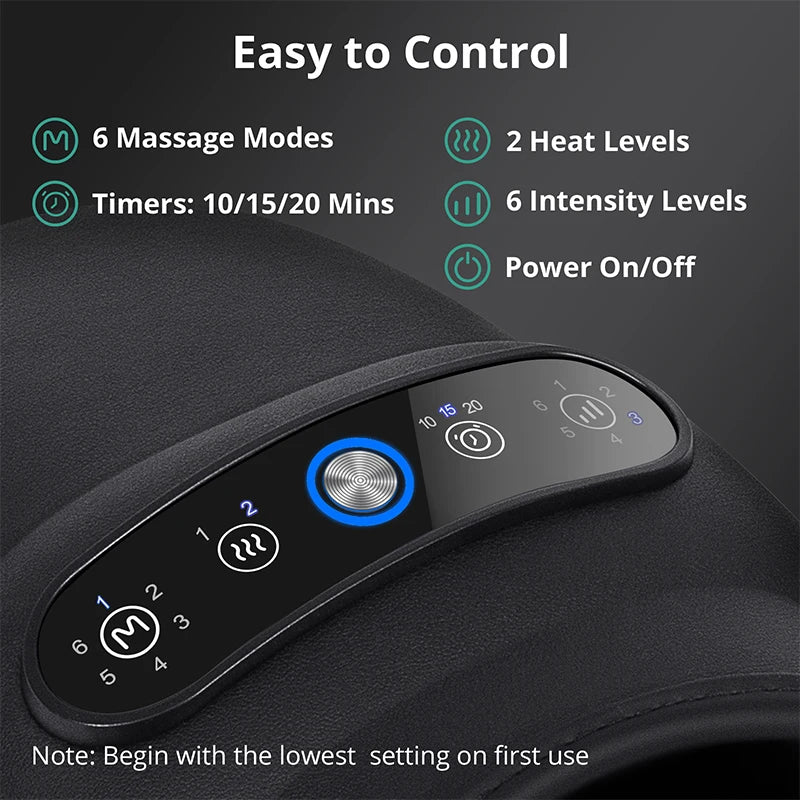 Medcursor Wireless Hand Massager Air Compression Palm Acupoint Hot Compress