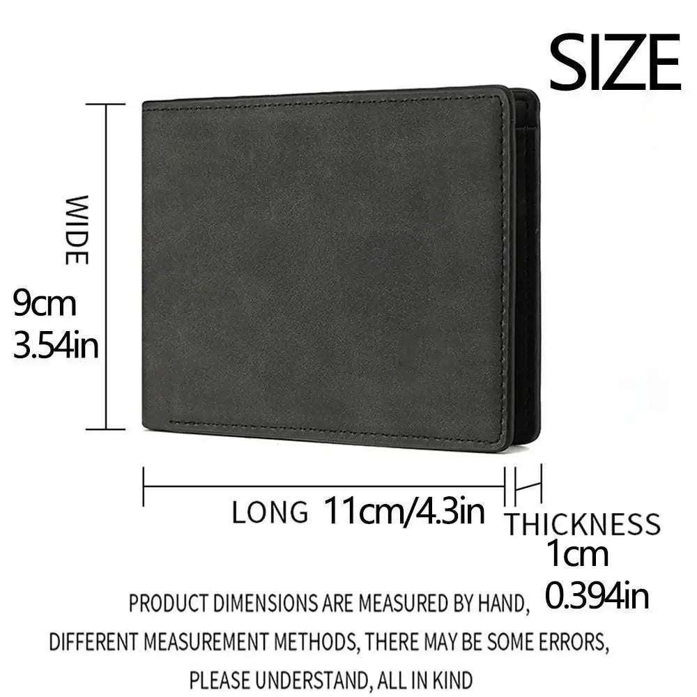 PU Leather Wallet Unisex Large Capacity Card Slots Folding Money
