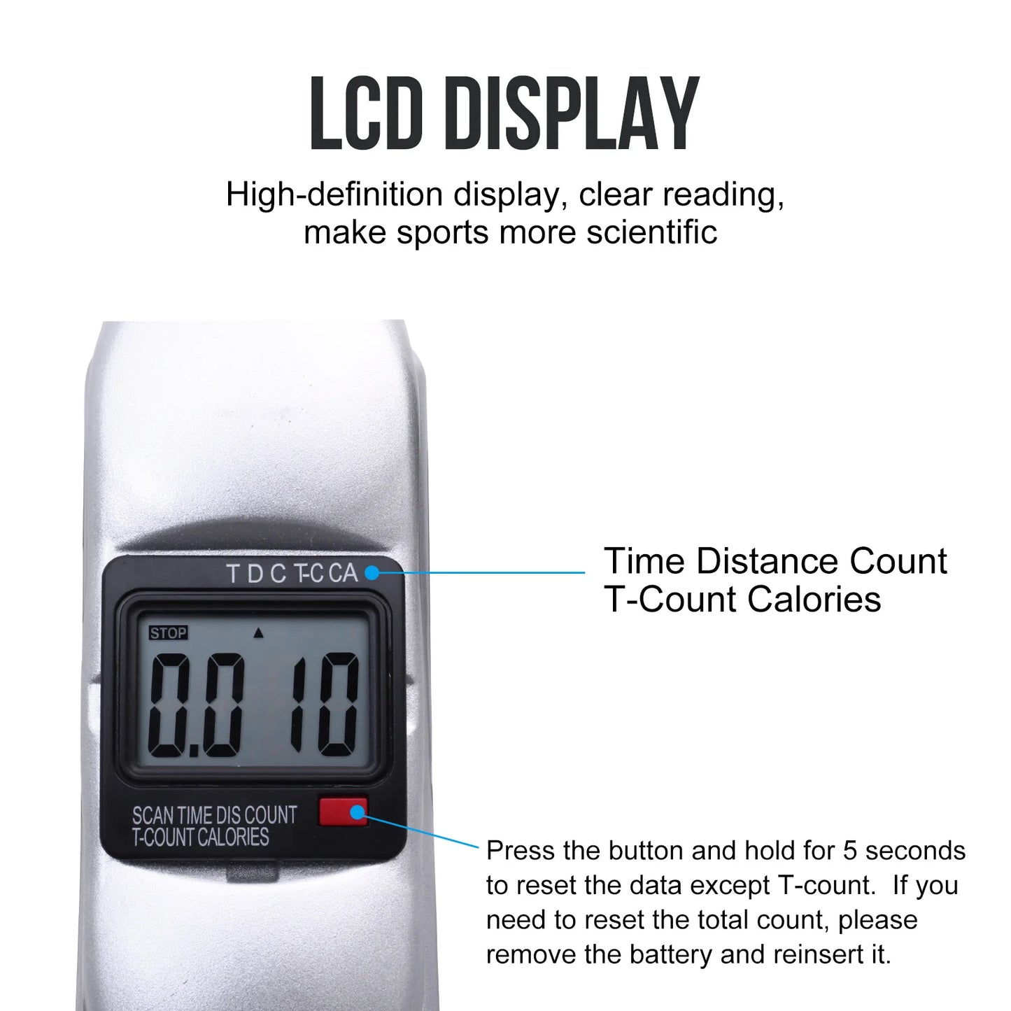 Under Desk Mini Pedal Exercise Bike LCD Display Portable Fitness Trainer