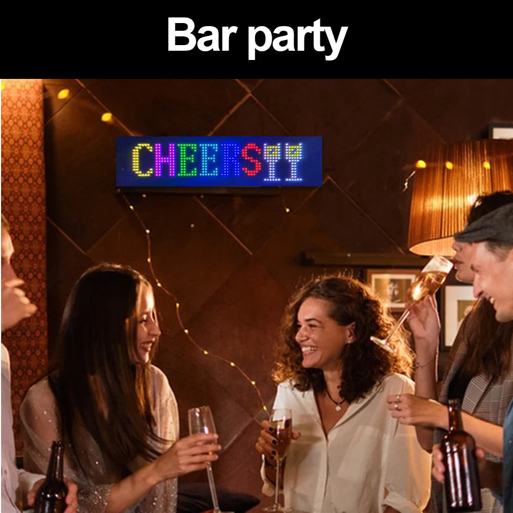 Shunmaii USB 5V LED Sign Panel Programmable Matrix Display