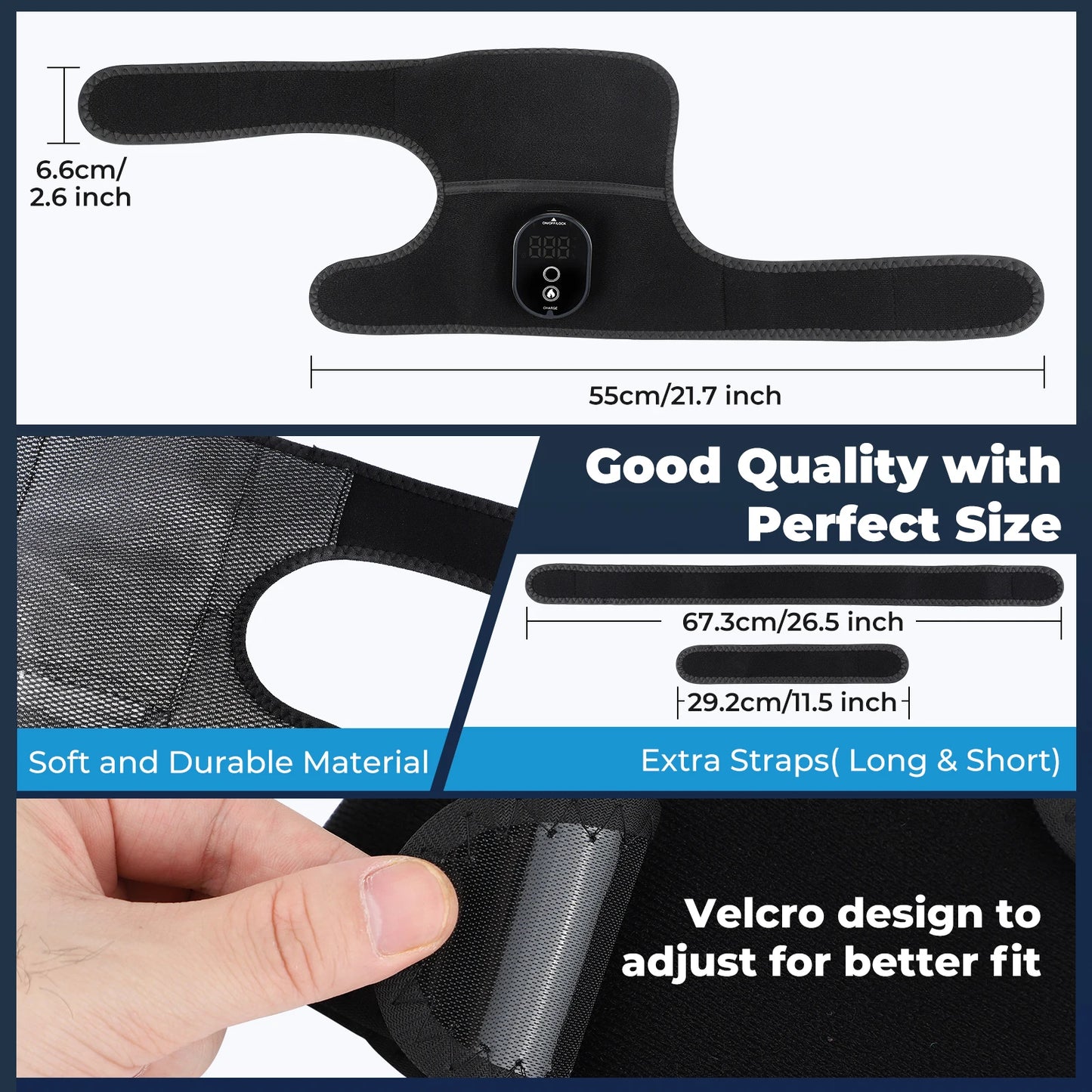 Hailicare Wireless Heating Knee Brace For Pain Relief