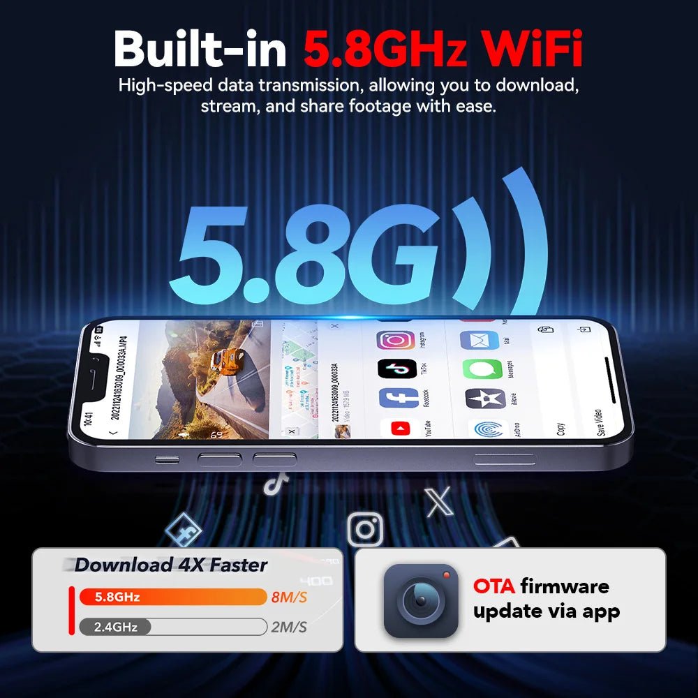 RedTiger Dash Cam Front And Rear 4K Drive Recorder GPS