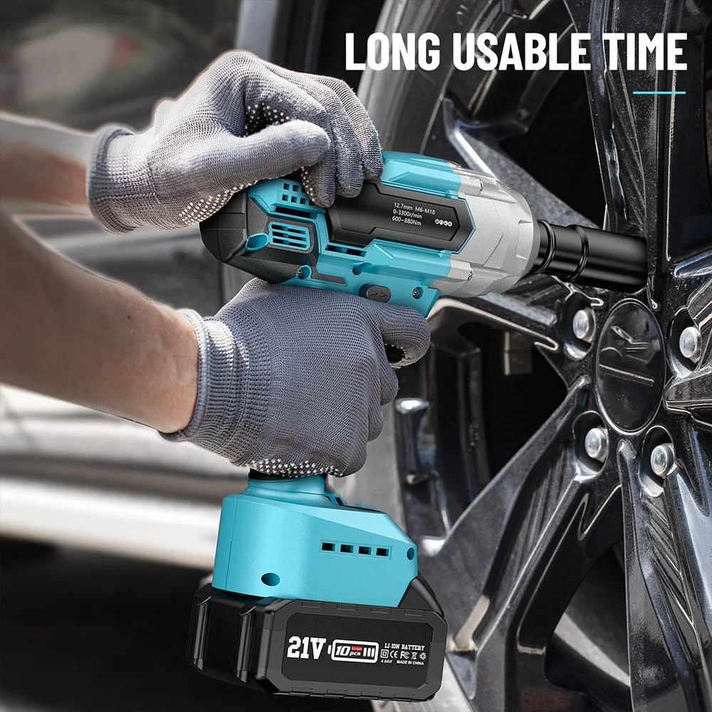 Seesii Cordless Impact Wrench 650Nm Torque Brushless