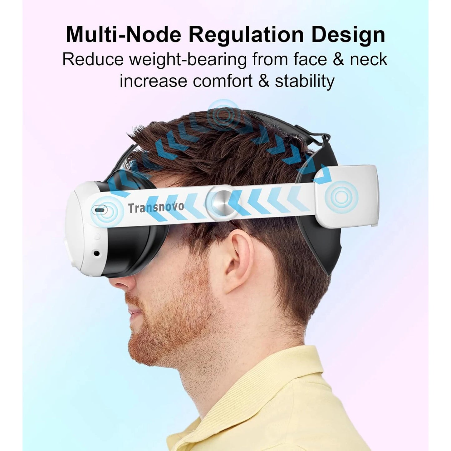 TRANSNOVO Oculus Quest 3 Head Strap One Button Retractable