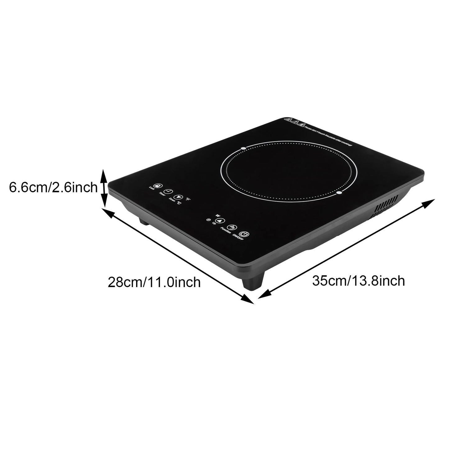 Sweetmile 1800W Induction Cooktop Low Noise Hot Plate Slim