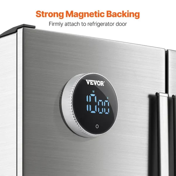 Digital Kitchen Timer With Magnetic Mount LED Display And 2 Lighting Modes