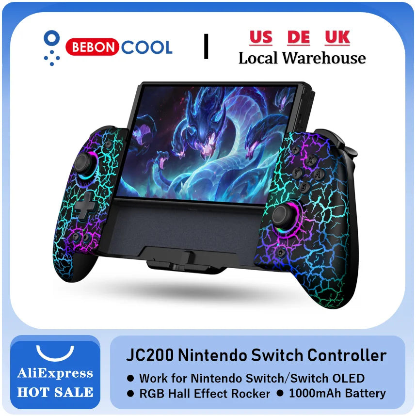 BEBONCOOL JC200 Switch Controller for Nintendo Switch OLED Ergonomics GyroMechanism