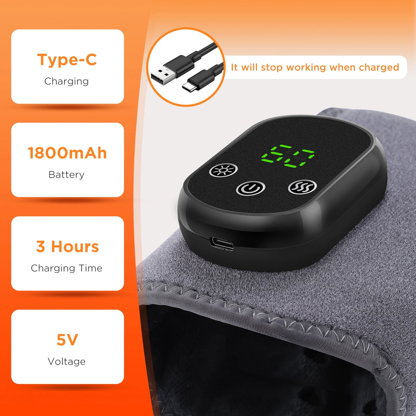 PASTSKY Electric Foot Massager With Ankle Vibration And Heat
