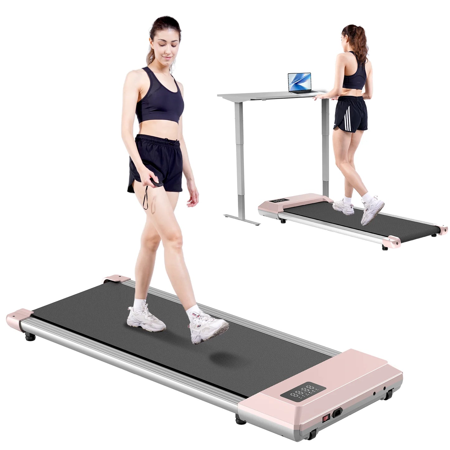 Driving Walking Pad Mini Treadmill For Home Office LCD