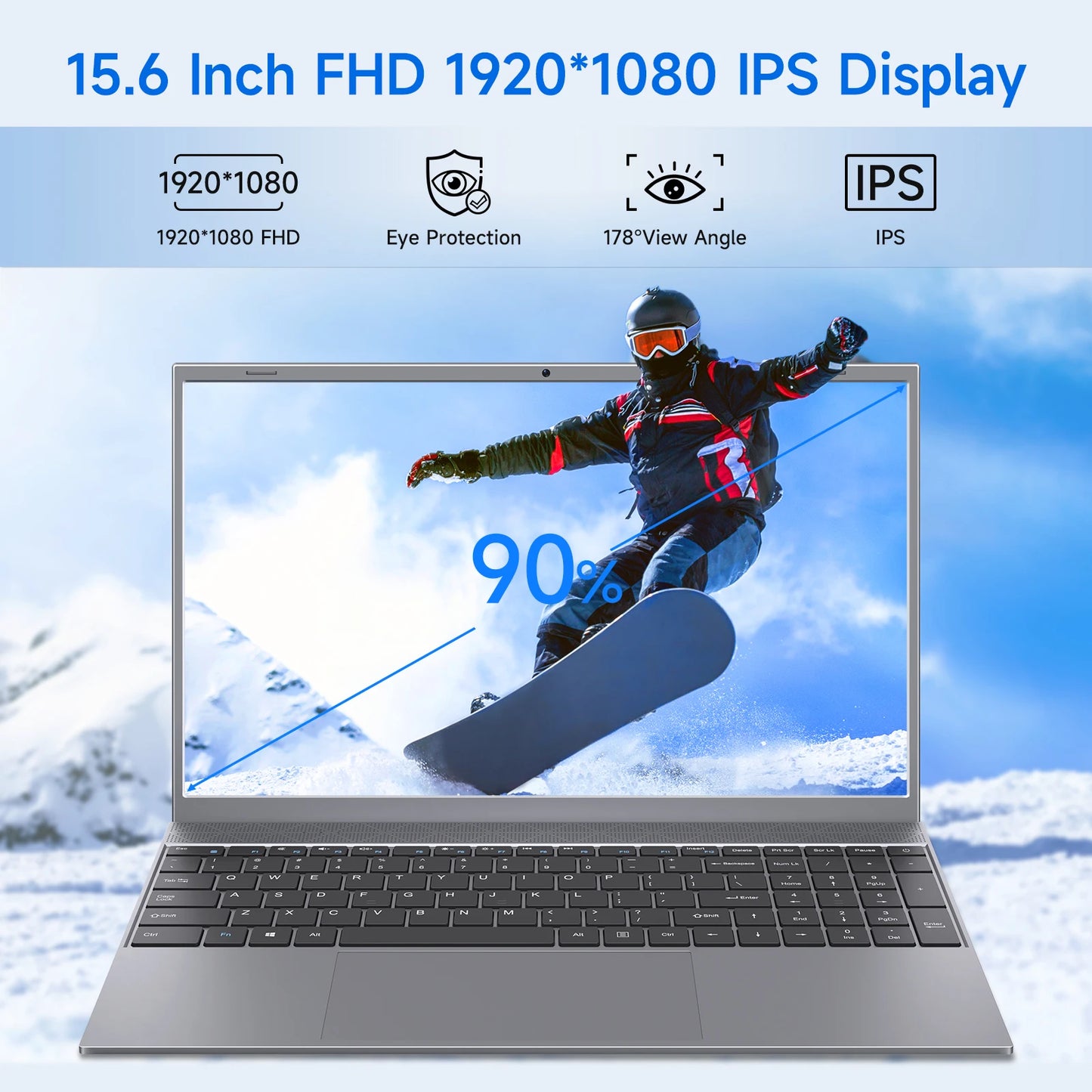 15.6 Inch Laptop J3710 8GB RAM 256GB SSD Windows 11  For Students And Business