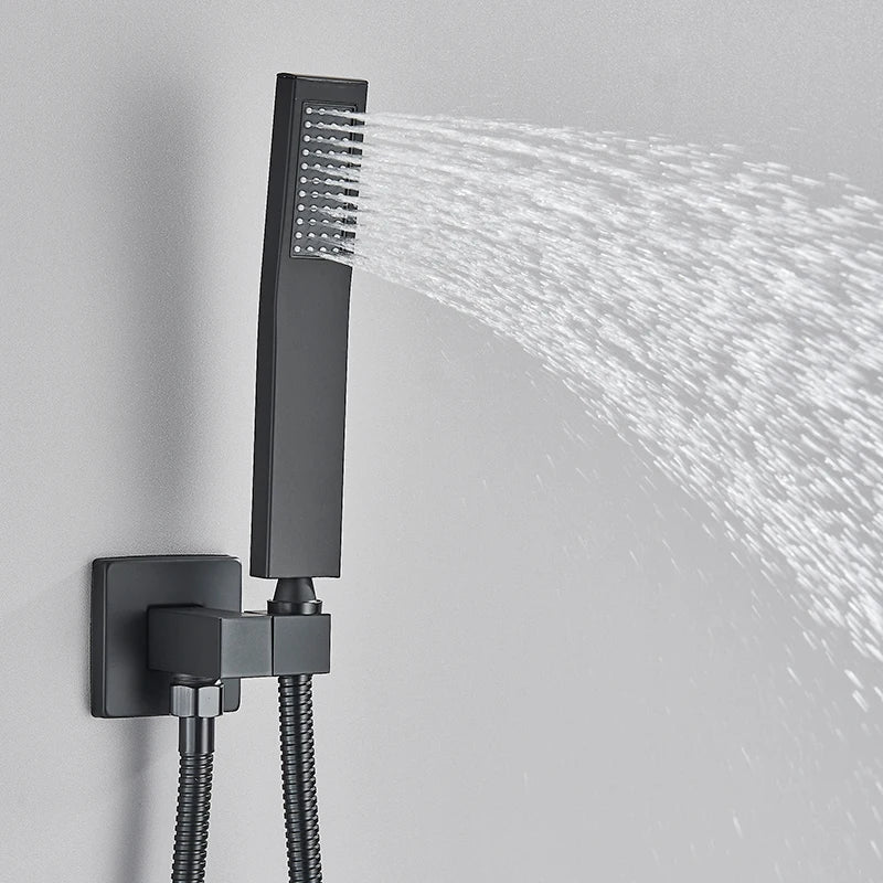 Quyanre Concealed In Wall Shower Faucet Set With Tub Spout