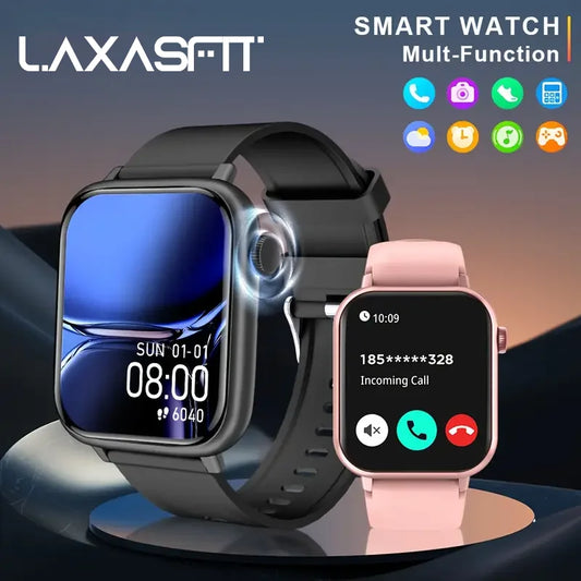 LAXASFIT Waterproof Smartwatch Bluetooth Call Women Men