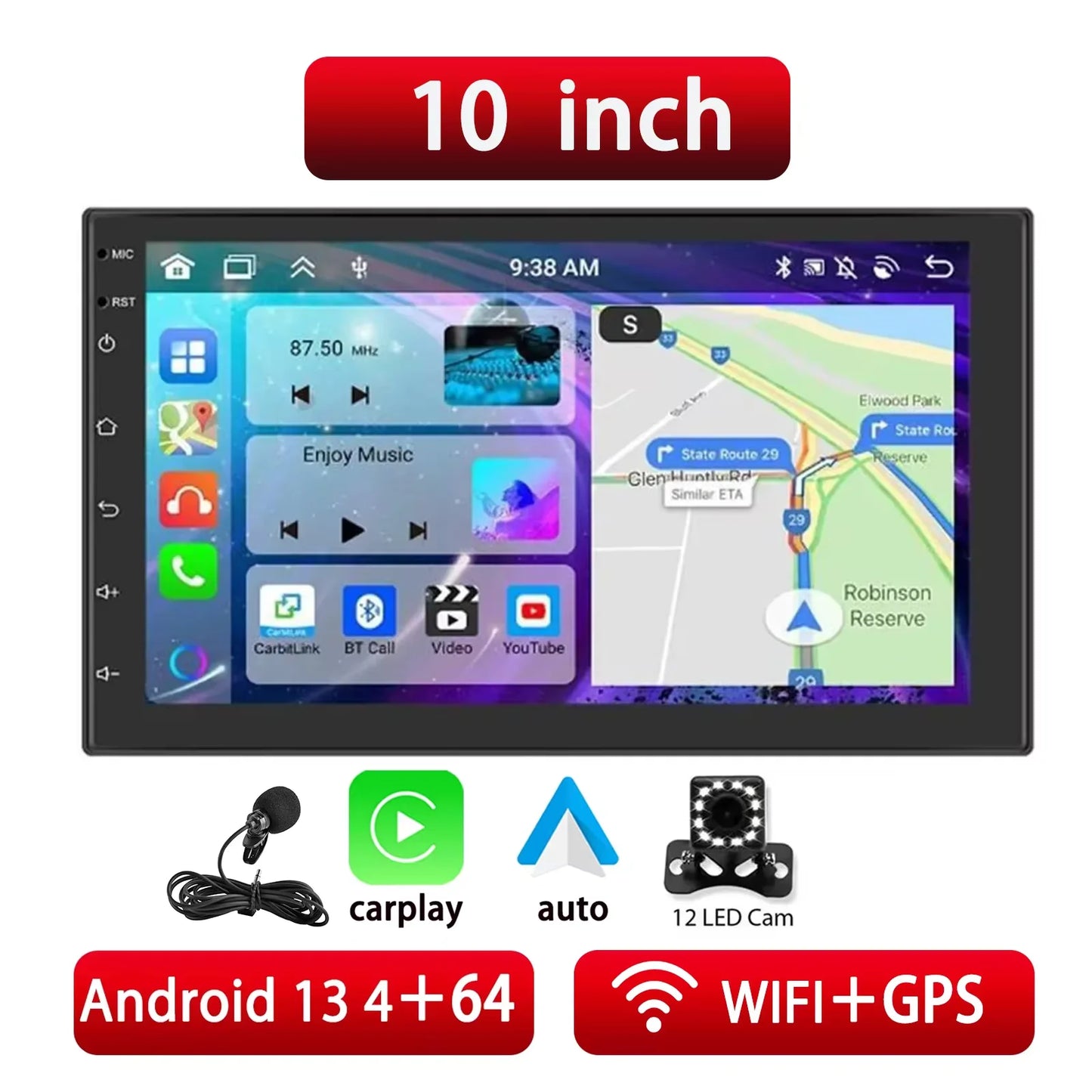 ESSGOO 2 Din Android Car Radio Carplay 7 9 10 Inch Car Multimedia Video Player Stereo Radio GPS For Tesla Style Nissan Hyundai