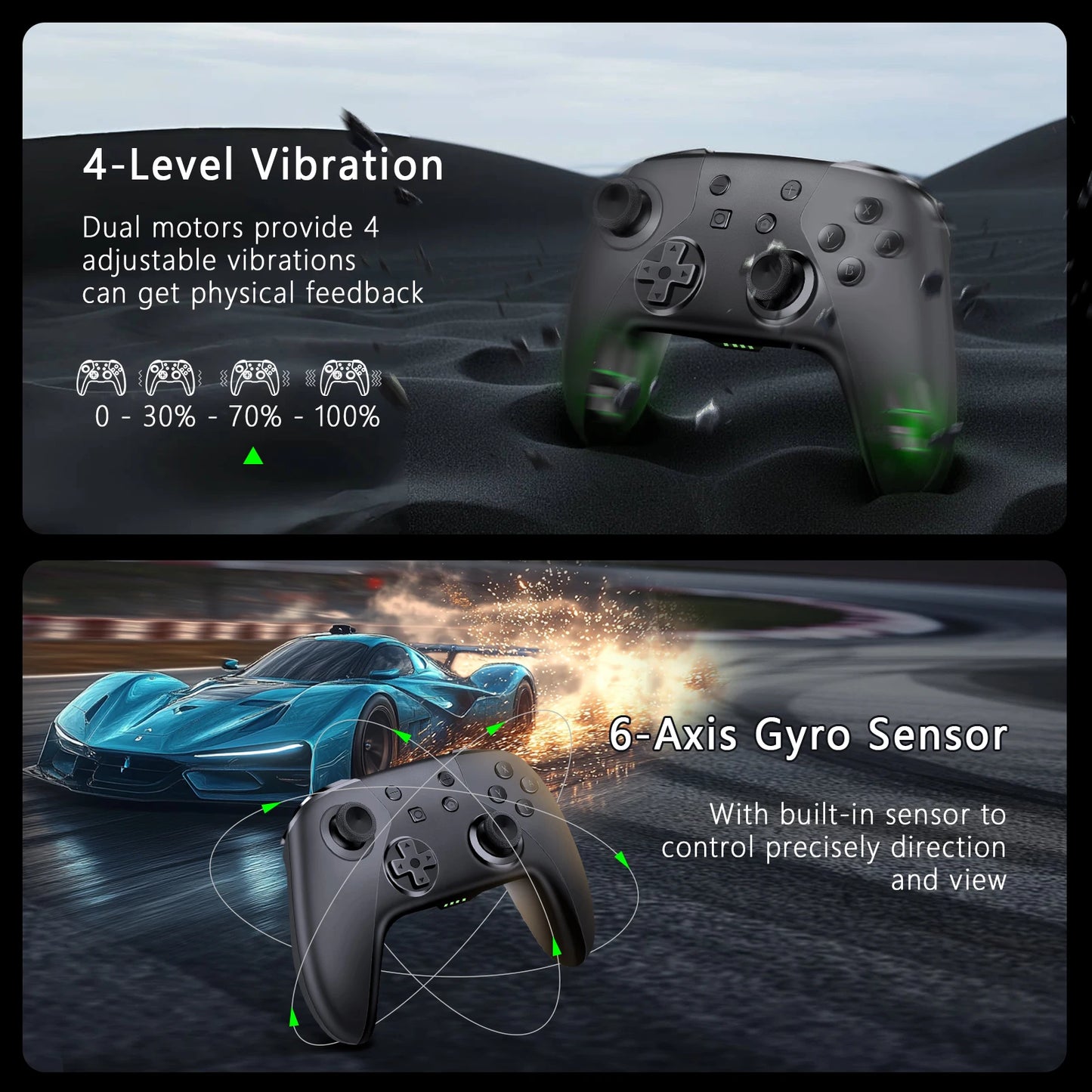 AceGamer Hall Effect Wireless Controller For Nintendo Switch