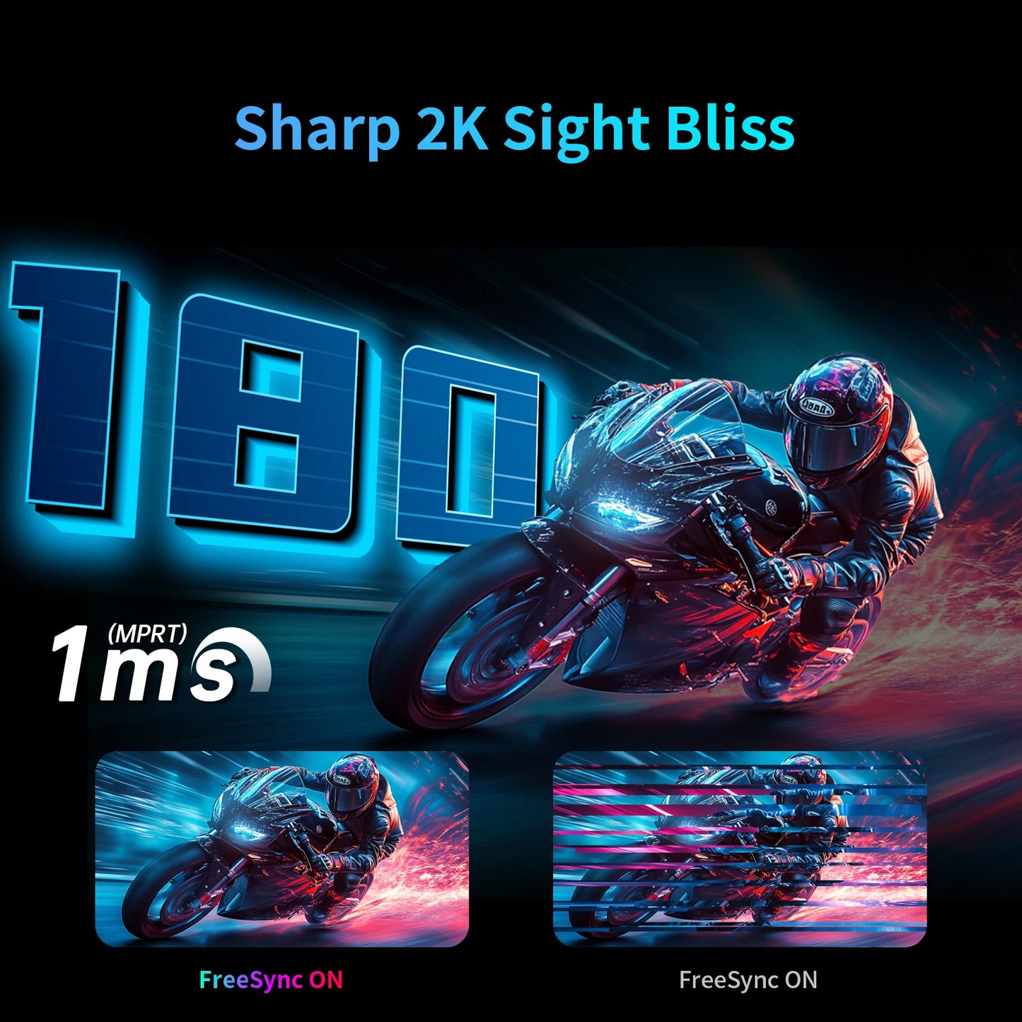 KTC WQHD 180Hz Curved Gaming Monitor 1440p HDR FreeSync
