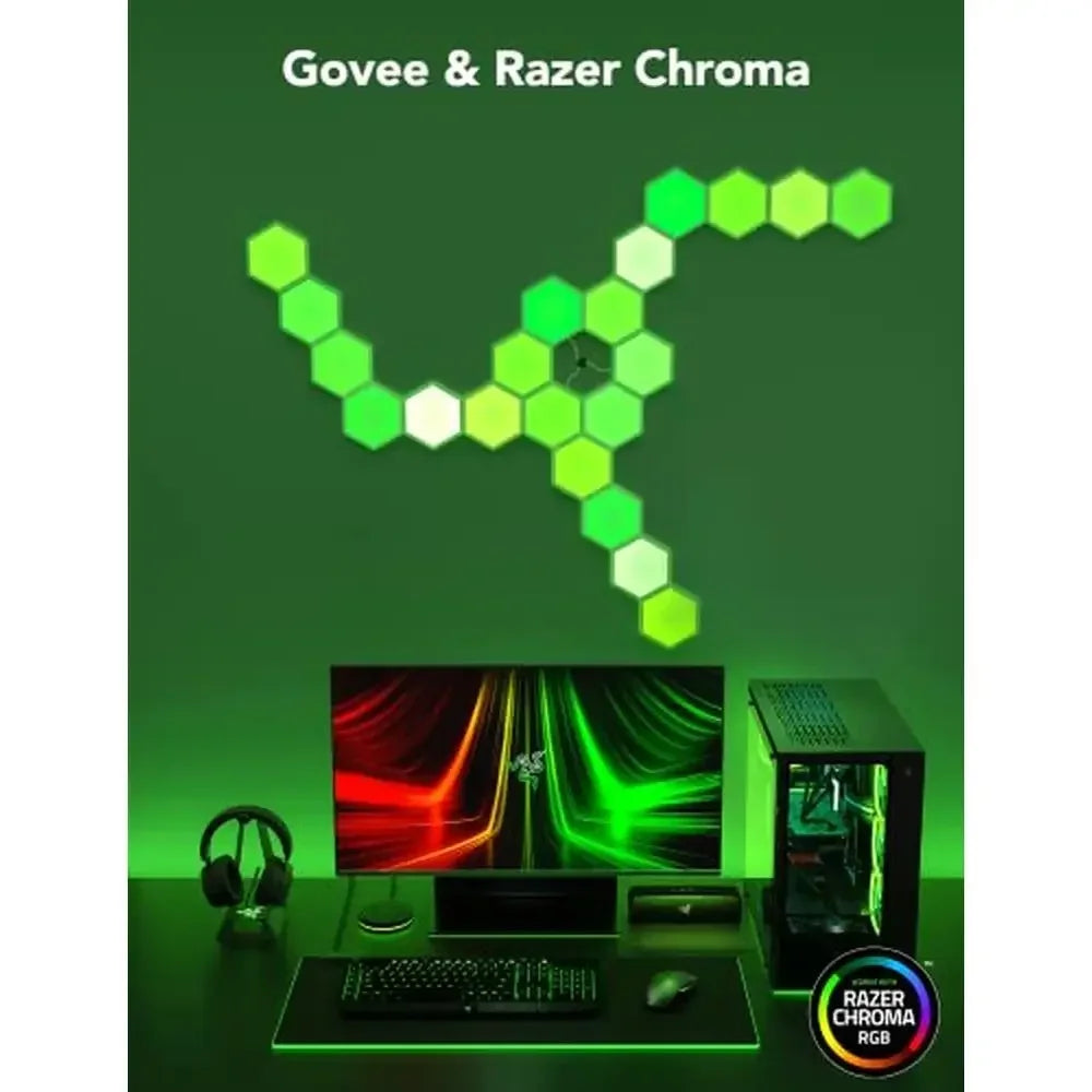 DUTRIEUXCN Hexa Light Panels RGBIC Hexagon LED Wall Lights WiFi