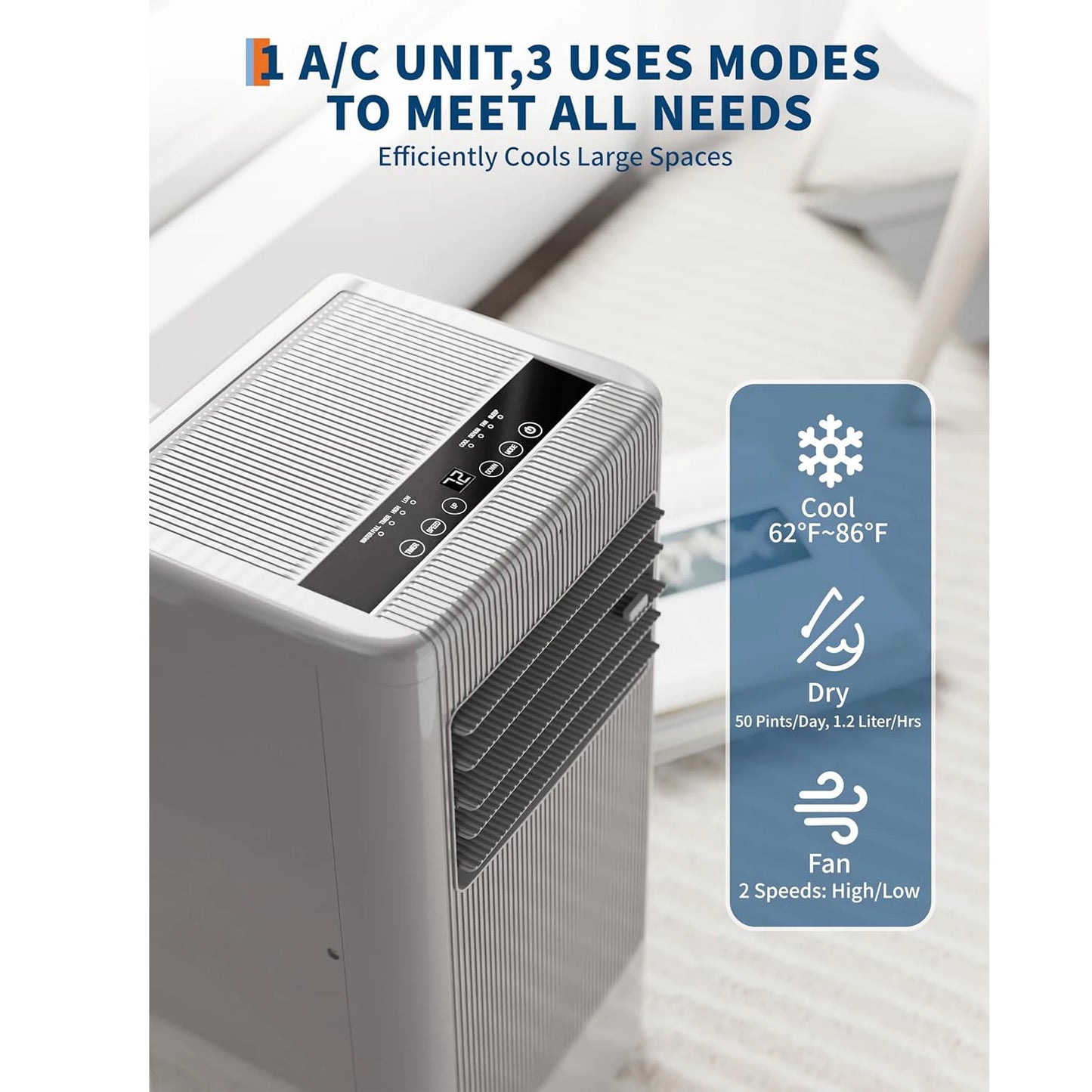 Acekool Portable Air Conditioner 3in1 With Dehumidifier And Sleep Mode