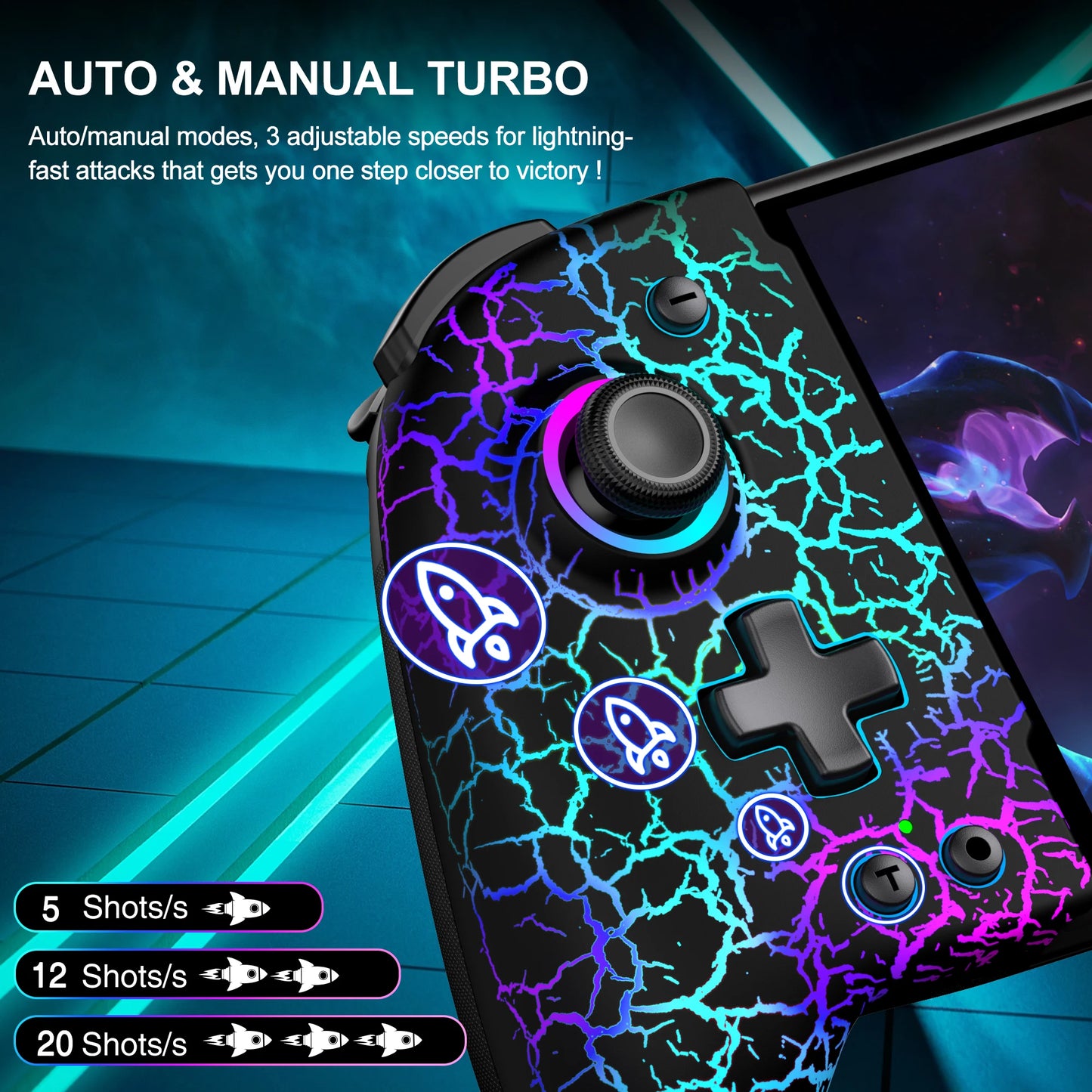 BEBONCOOL JC200 Switch Controller for Nintendo Switch OLED Ergonomics GyroMechanism