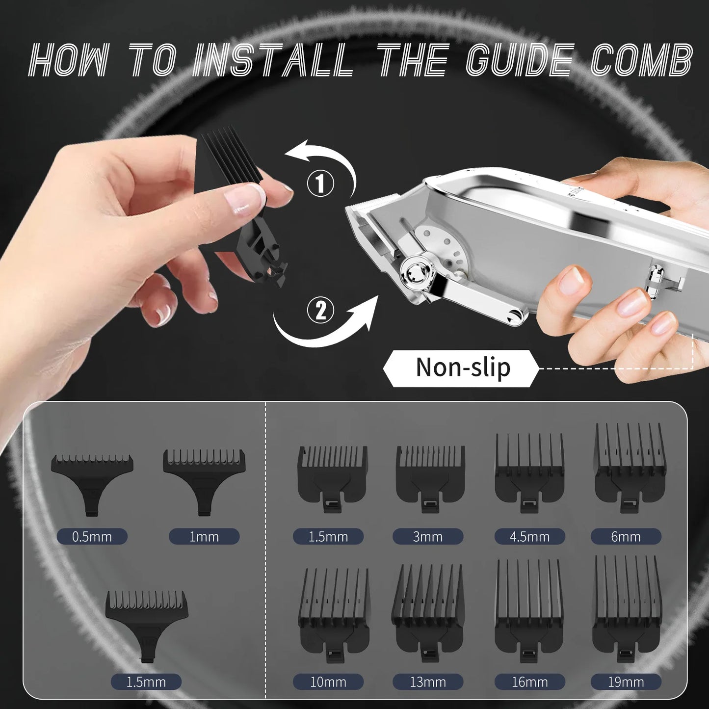 Sejoy Pro Hair Clipper Kit Cordless Electric Trimmer For Men