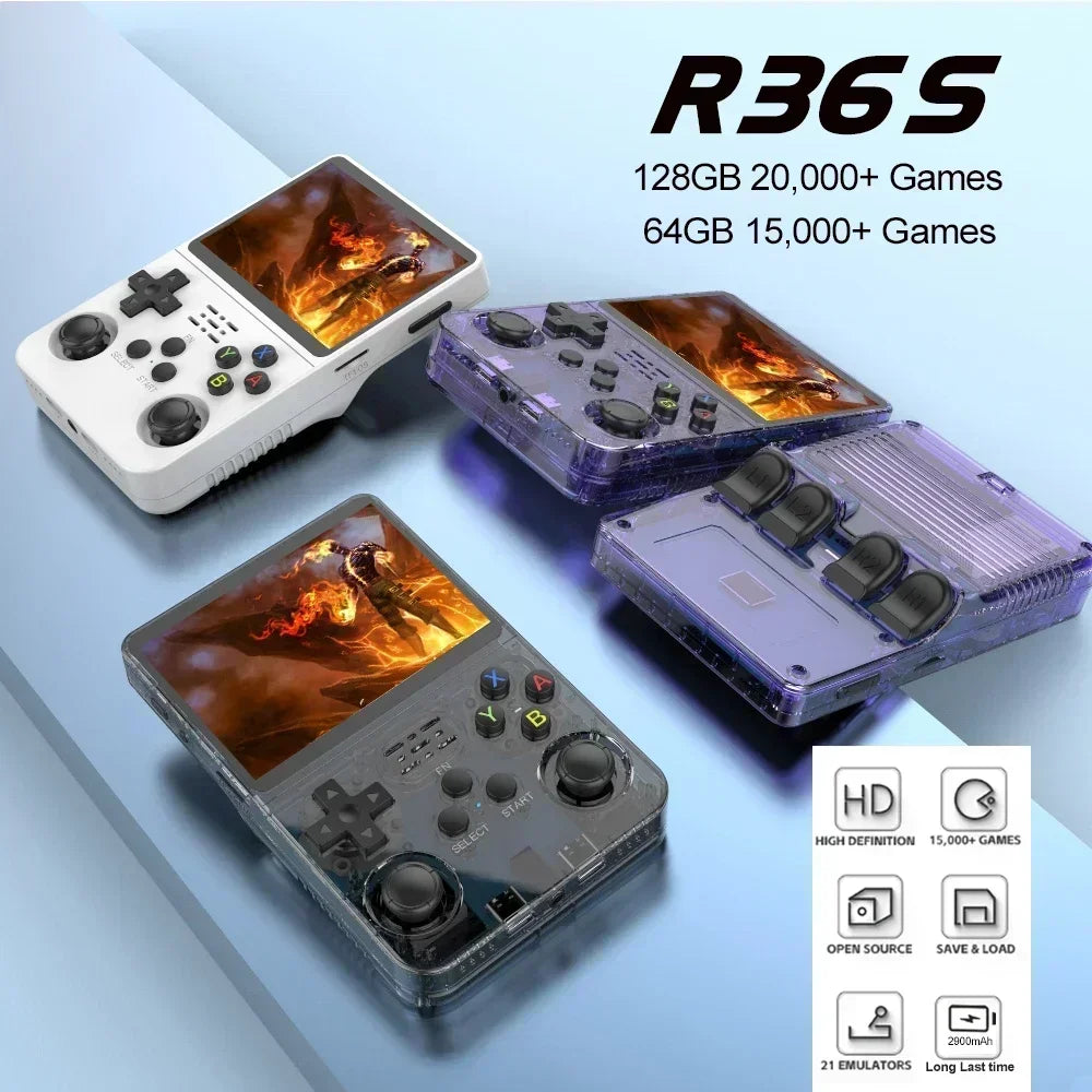 BOYHOM R36S Retro Handheld Game Console 256GB Linux