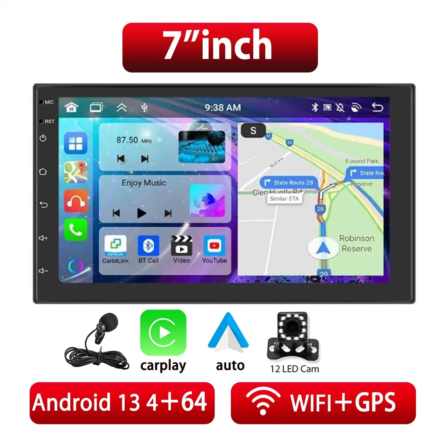 ESSGOO 2 Din Android Car Radio Carplay 7 9 10 Inch Car Multimedia Video Player Stereo Radio GPS For Tesla Style Nissan Hyundai