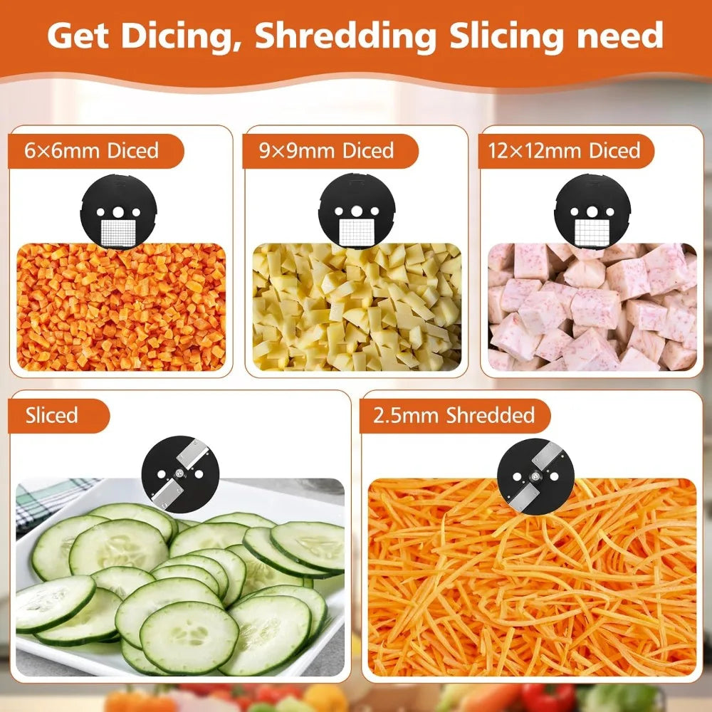 DAFIFY 5 In 1 Electric Vegetable Chopper Commercial Food Processor