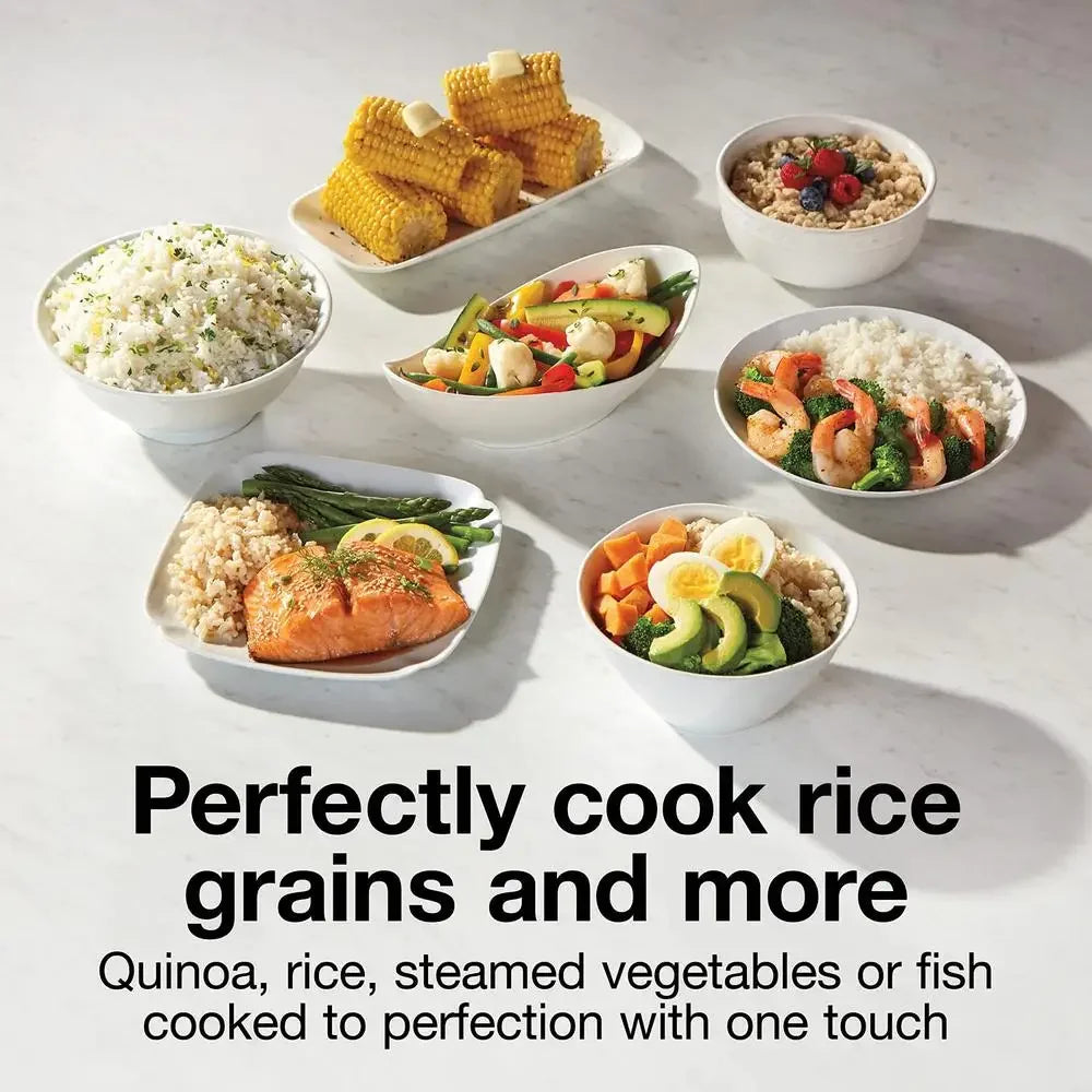 XMSJ 2 In 1 Rice Cooker Steamer One Touch Control Easy