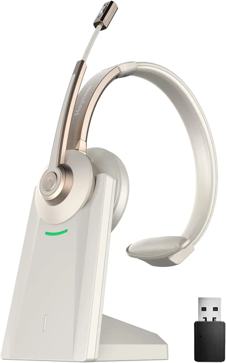 Wireless Bluetooth Headset With Noise Canceling Microphone And USB Dongle
