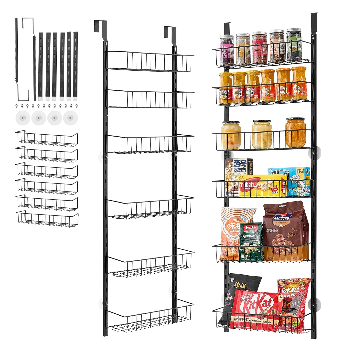 Over the Door Pantry Organizer Steel Hanging Spice Rack