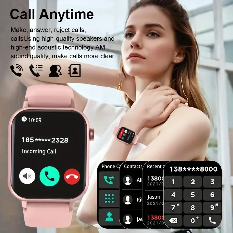 LAXASFIT Waterproof Smartwatch Bluetooth Call Women Men