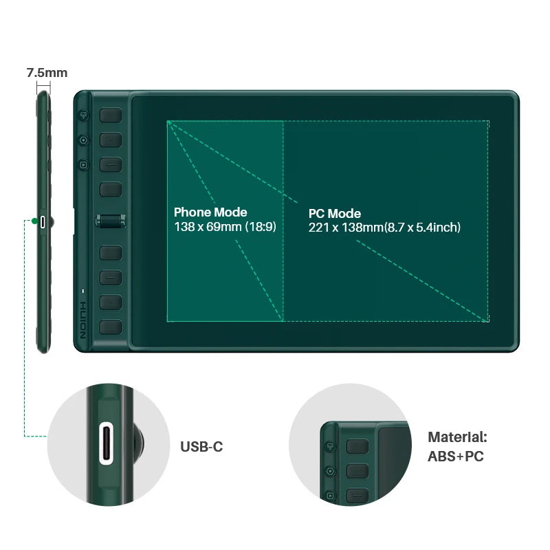 Huion Inspiroy 2 M H951P Graphics Tablet With PenTech 3.0