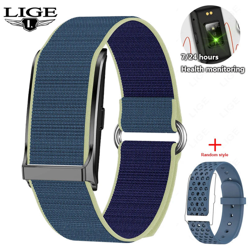 LIGE New No screen Smart Watch 20-day Ultra-long Use Time 24hours Blood Oxygen Blood Pressure Monitoring Sports Smart Bracelet