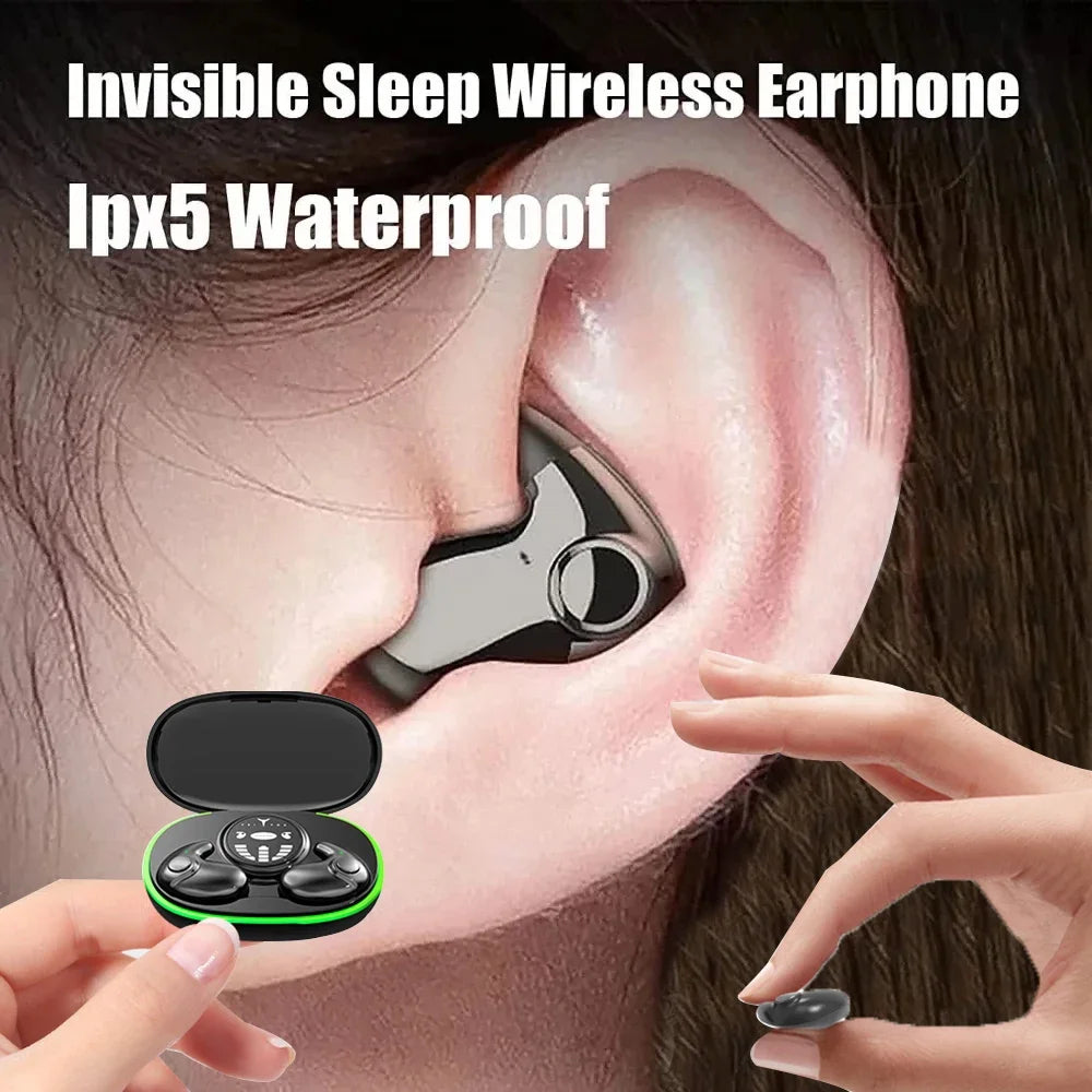 SHUKE Invisible Sleep Earbuds Bluetooth 5.3 Noise Cancellation IPX5
