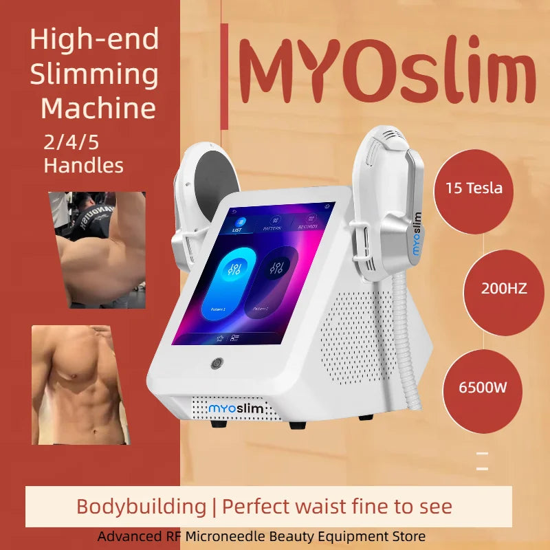 Myoslim EMS Body Slimming Machine For Fat Loss And Muscle Sculpting With 4 Handles