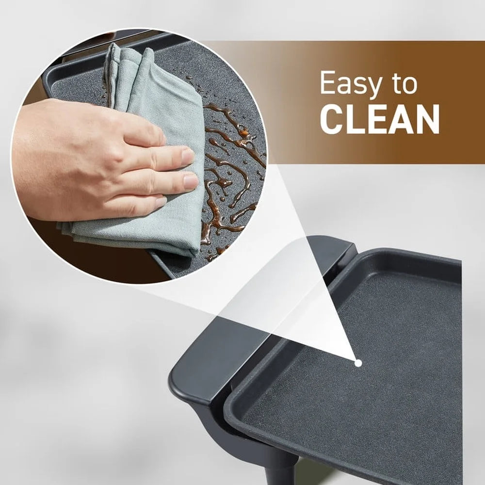 XMSJ Compact Nonstick Electric Griddle Portable For Pancakes