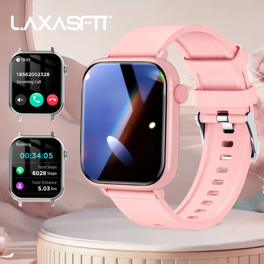 LAXASFIT Waterproof Smartwatch Bluetooth Call Women Men