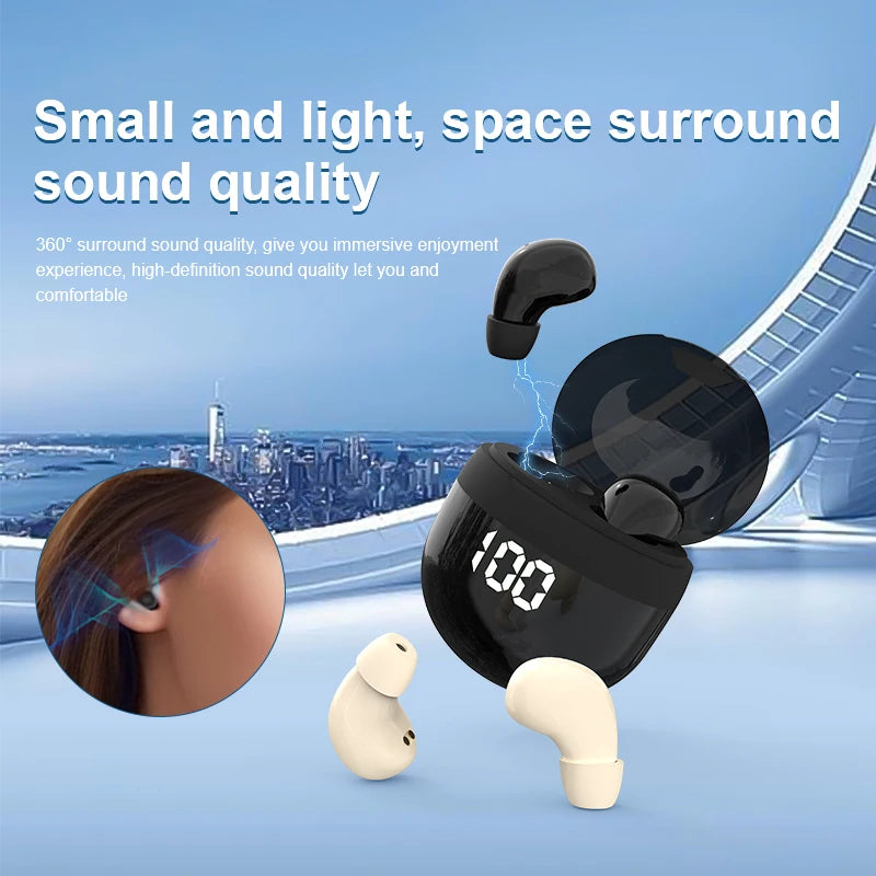 SK18 Heavy Bass Headphones Wireless Bluetooth Earphones Sleeping Headset With Mic Noise Reduction Mini Earbuds For Xiaomi Redmi