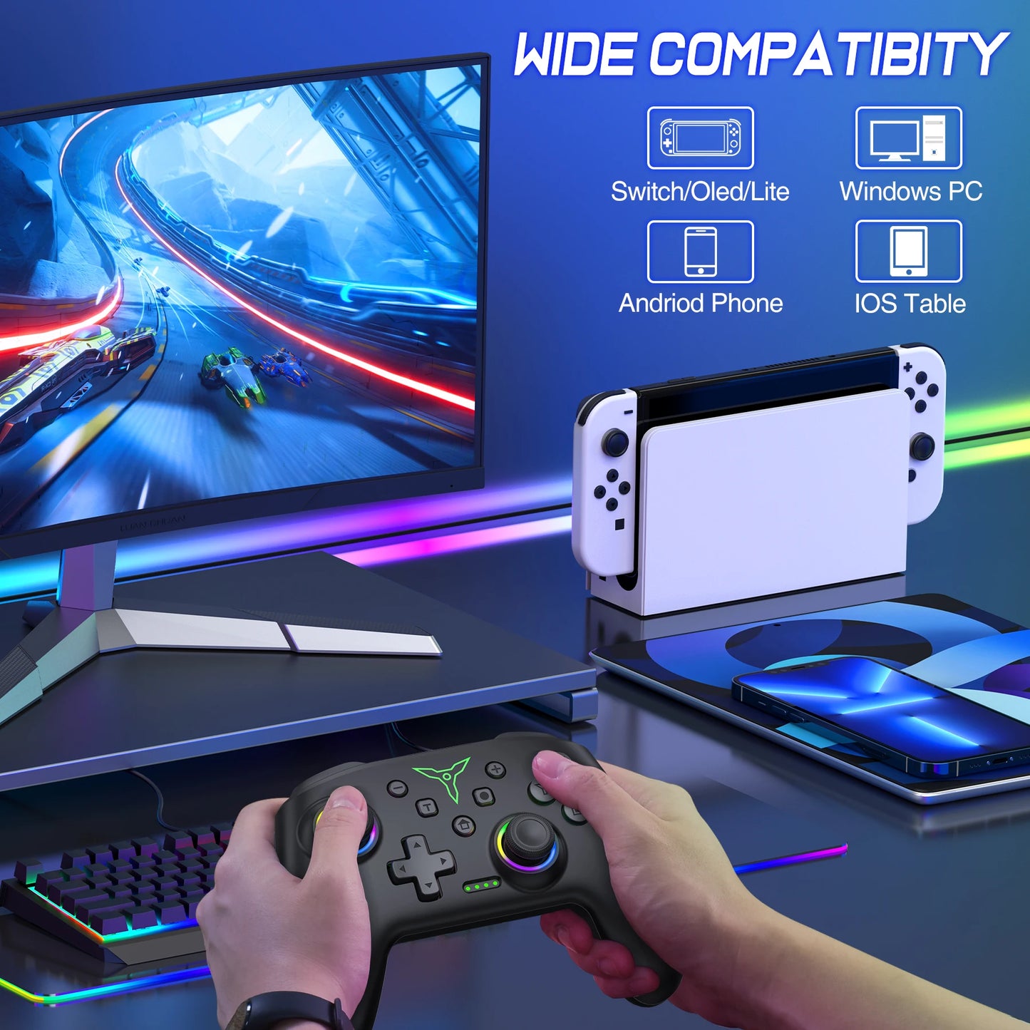 BEBONCOOL Q218 Wireless Switch Controller for Nintendo Switch PC Android