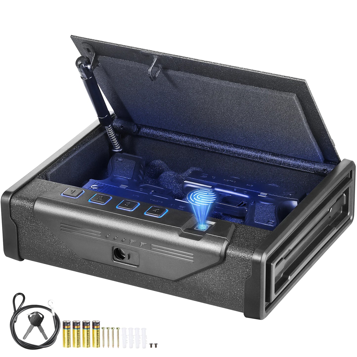 VEVOR Gun Safe Pistol Safe Three Way Quick Access Biometric