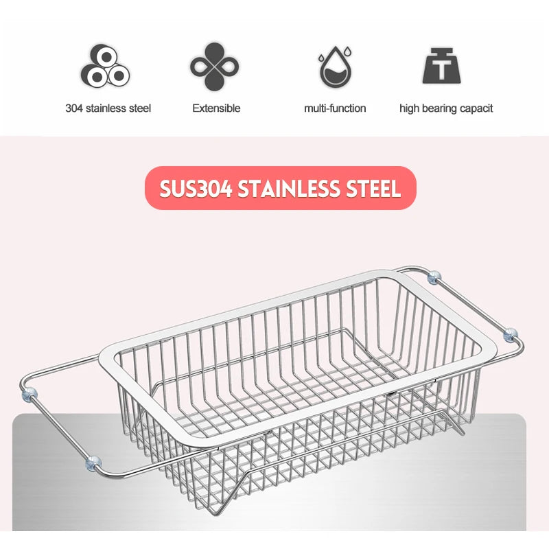 Over Sink Dish Drying Rack Stainless Steel 304 Drainer