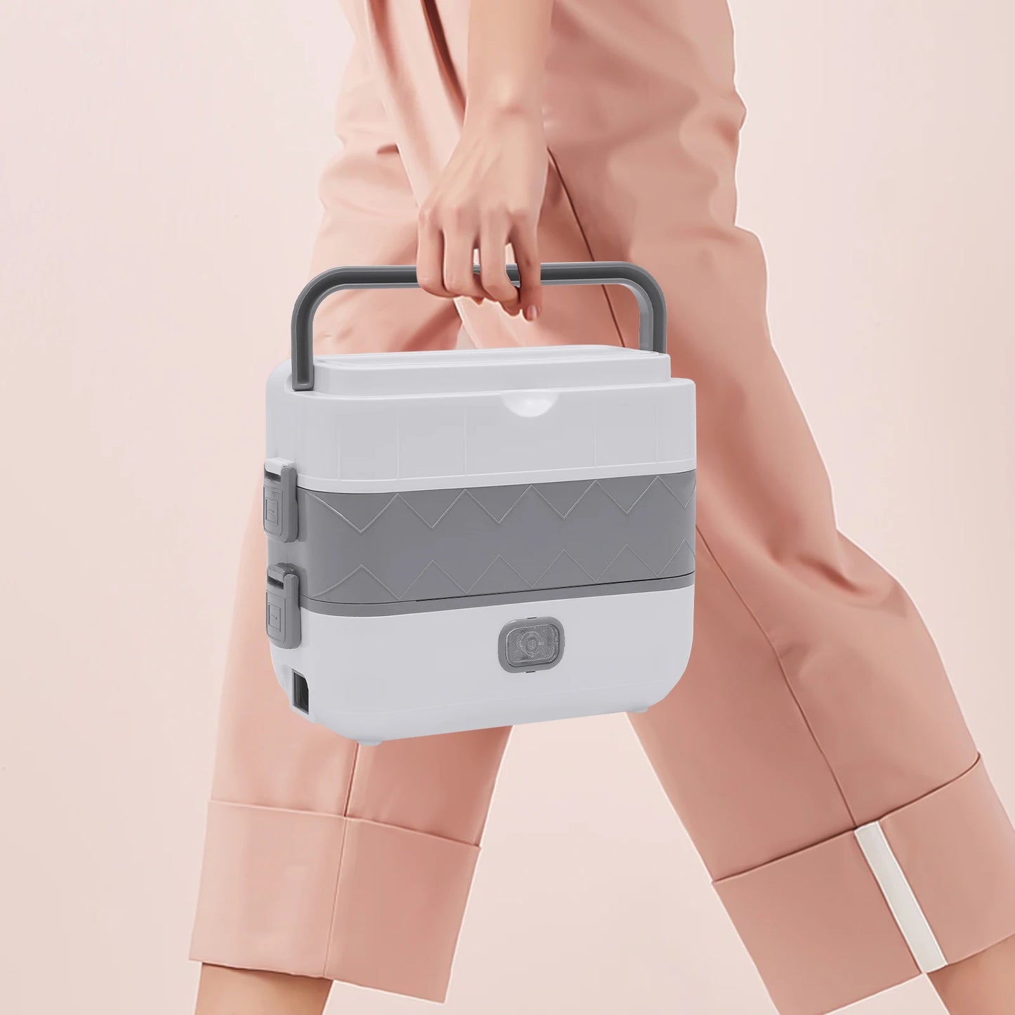 Bymaocar 2 Tier Electric Lunch Box Stainless Steel Heater