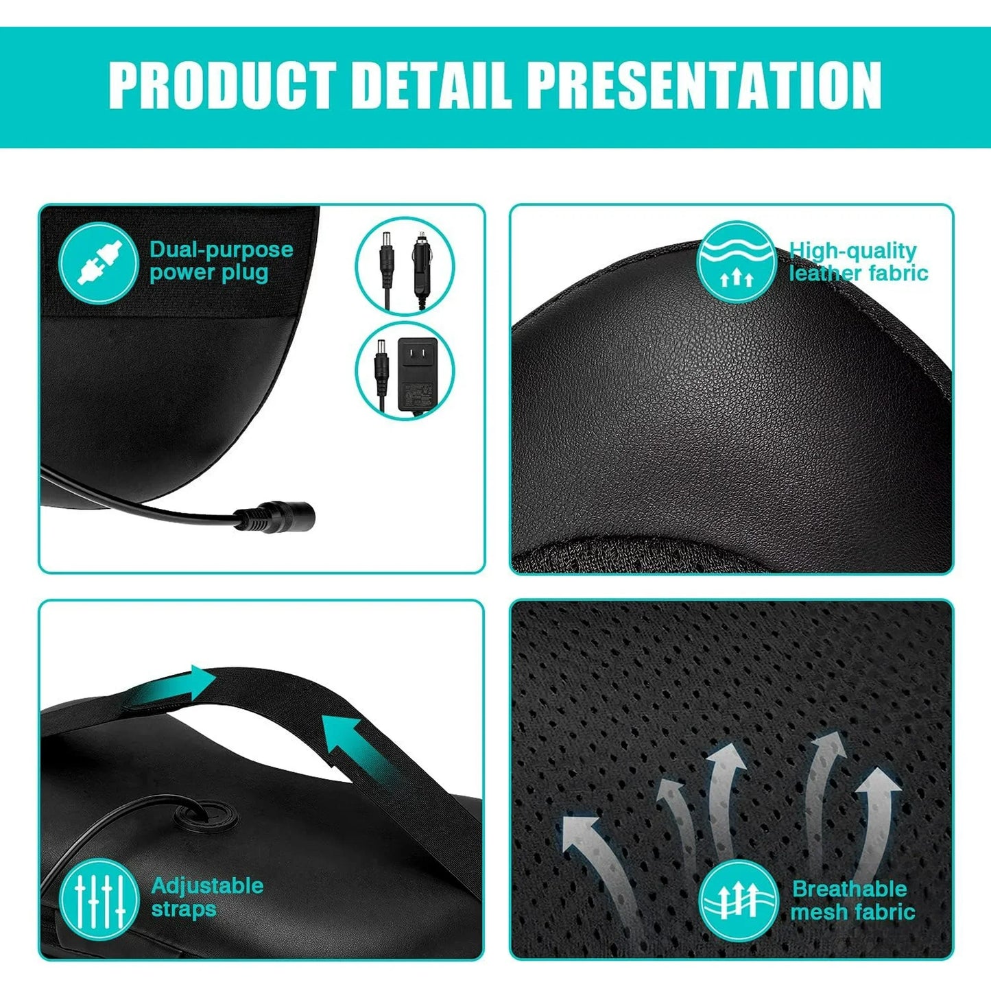 UNOISETION 8 Head Electric Back Massager With Heat Neck