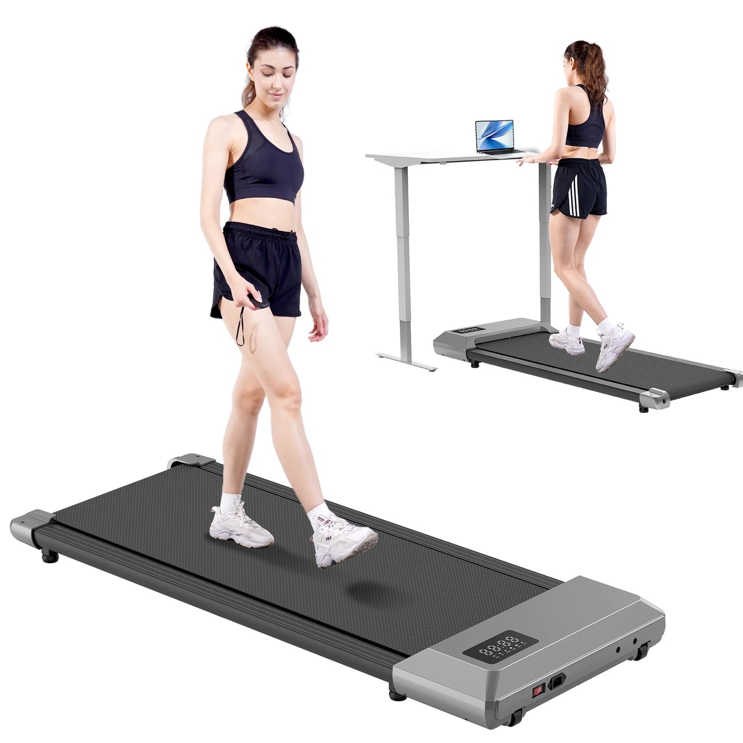 Driving Walking Pad Mini Treadmill For Home Office LCD