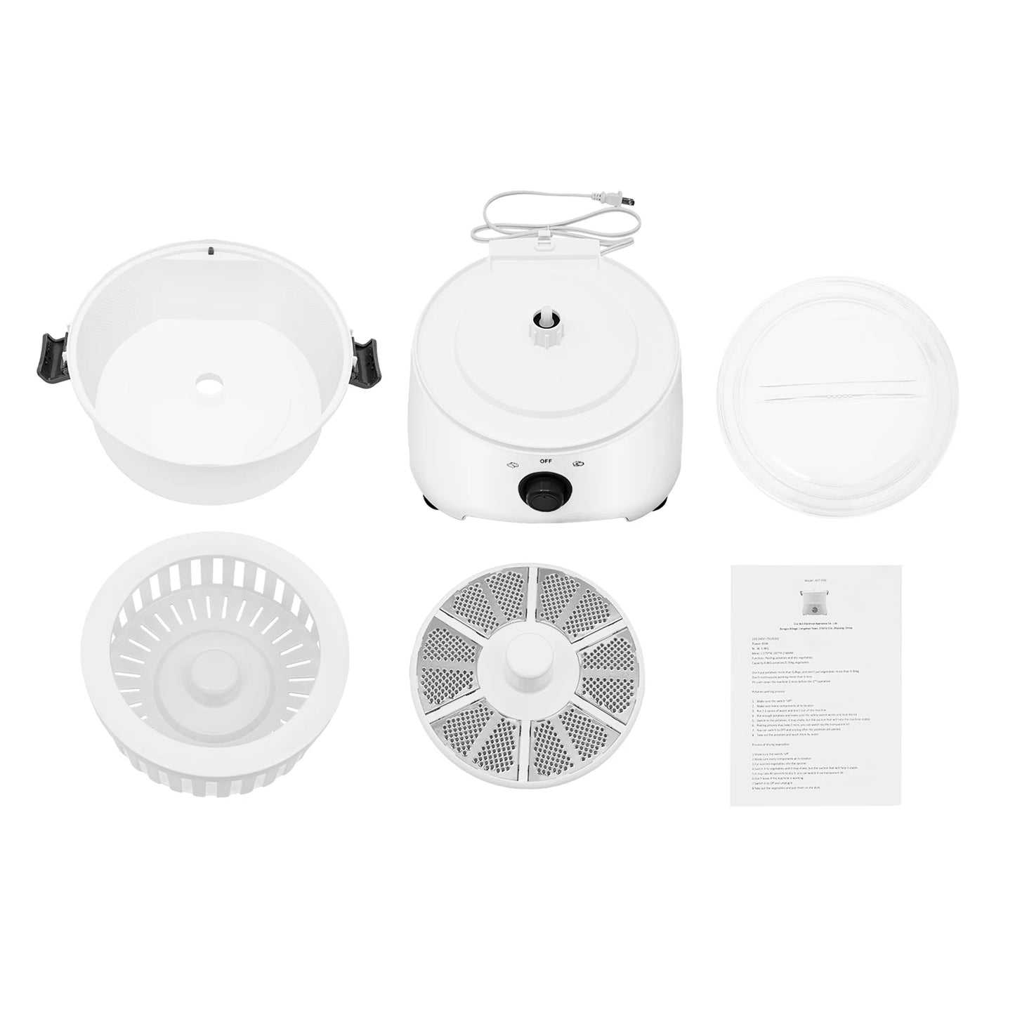 85W Electric Potato Peeler One Button Drive For Kitchens