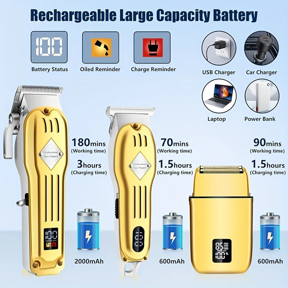 Shuyu 3 In 1 Hair Clipper Grooming Kit With Shaver