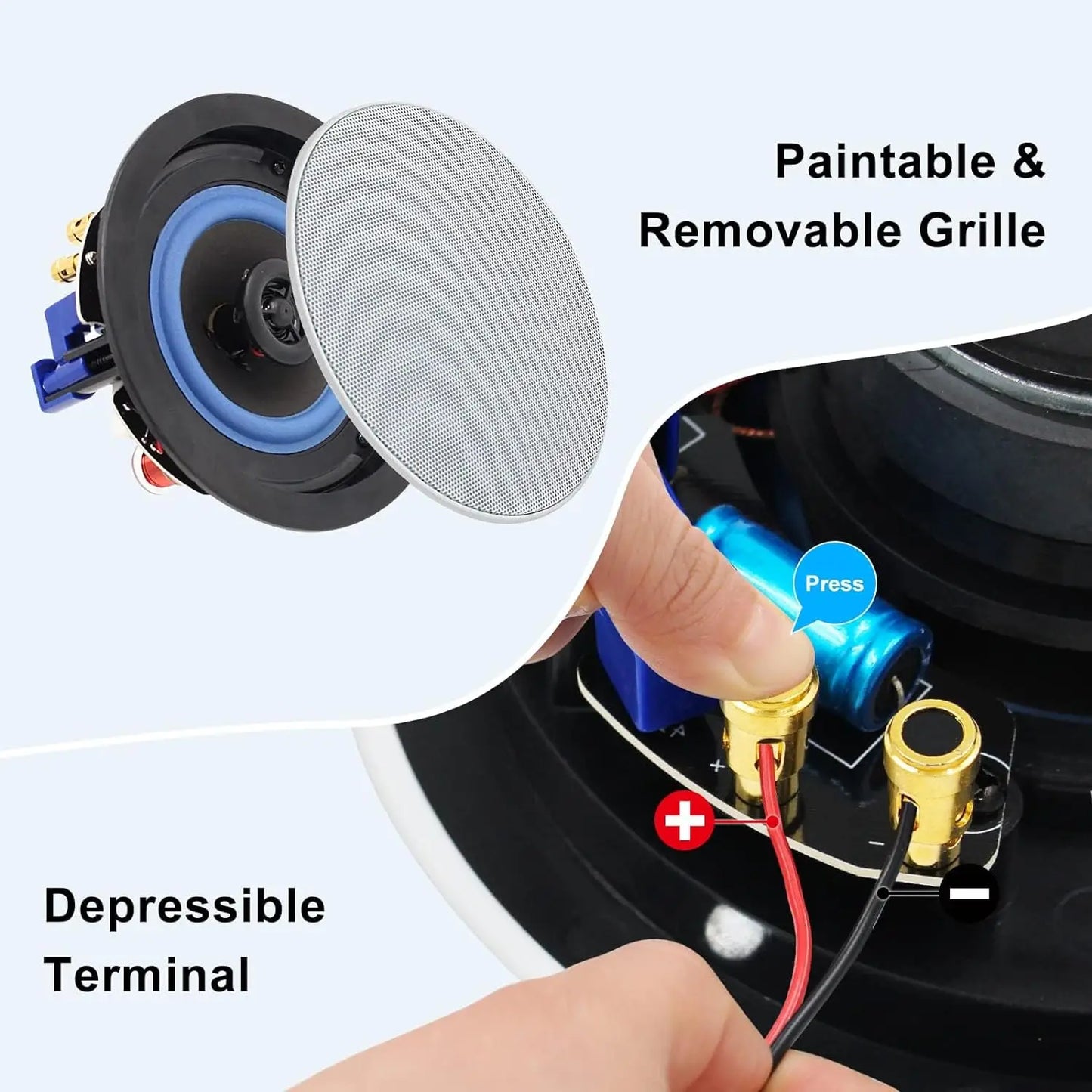 Herdio 4 Speaker 320W 2-Way Bluetooth Ceiling Speakers