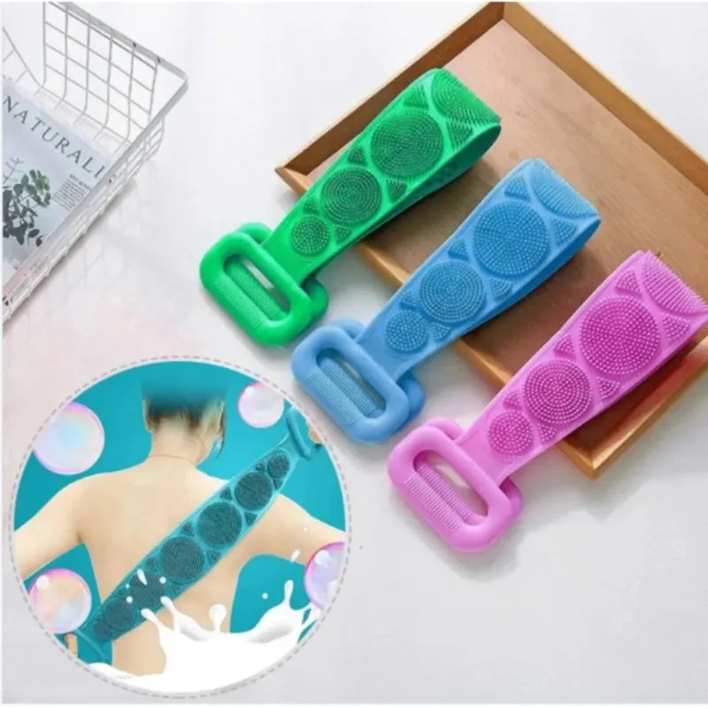 Silicone Scrubber Back Massage Exfoliating Bath Brush Sponge